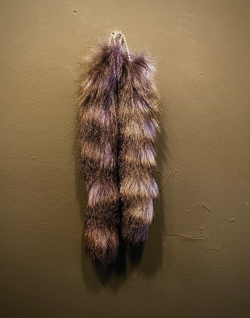 Violet Dyed Raccoon Tail