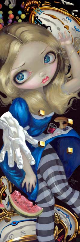 Alice Down a Dali Rabbit Hole (canvas print)